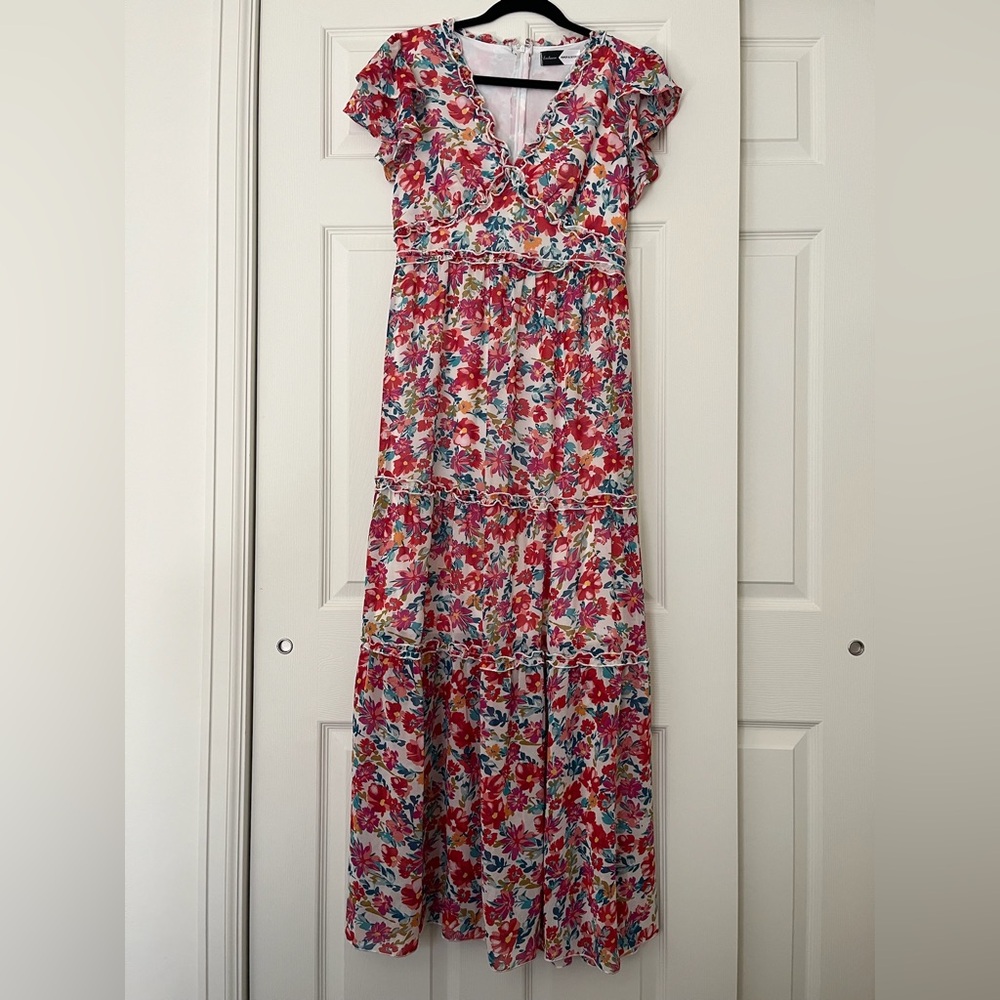 Vibrant Floral Maxi Dress